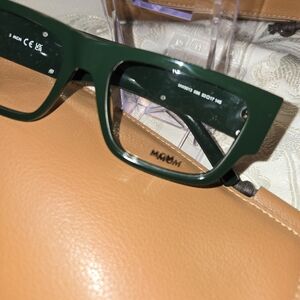 MCM Hunter Green Unisex Square Glasses w Pouch Cloth